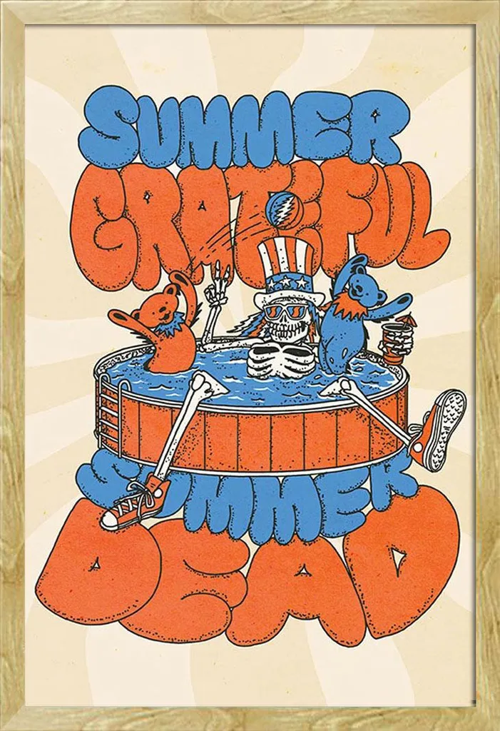 Offerta Poster Grateful Dead + Cornice Shinsuke® Faggio 61x91.5 - Risparmia