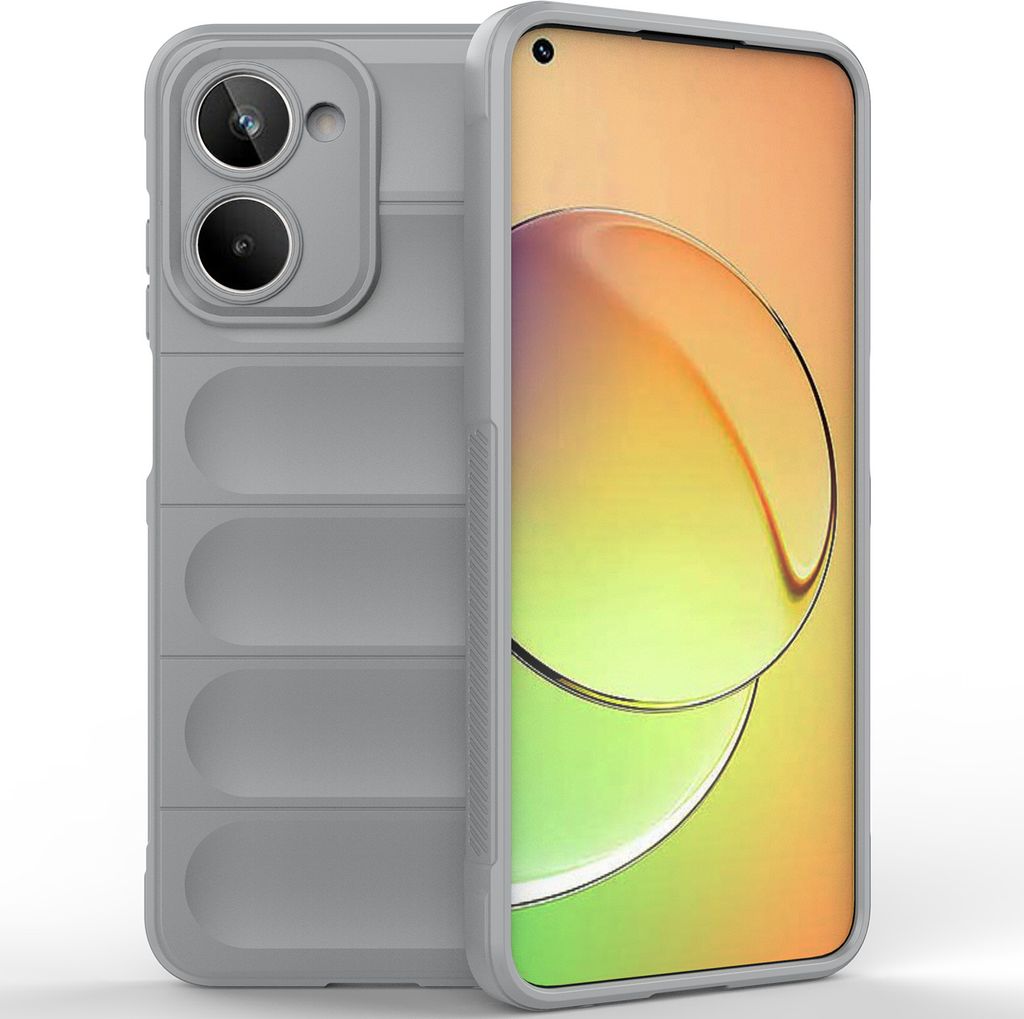 Realme 10 Hülle, Weich TPU Silikon Stossfest Anti-rutsch Schutzhülle für Realme 10 Grau