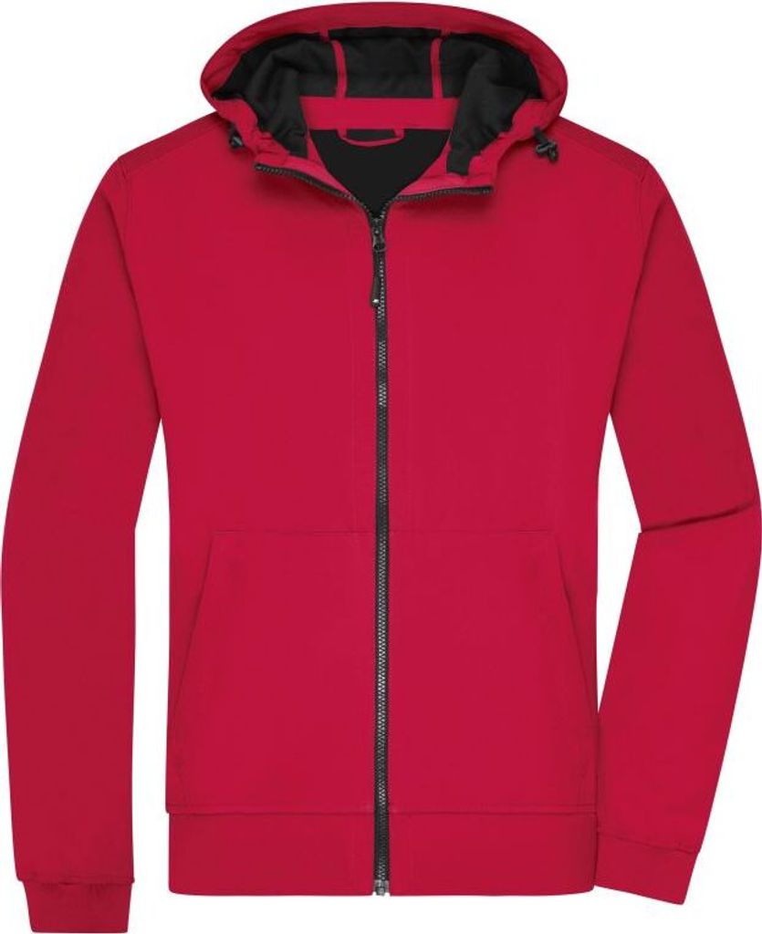 Softshelljacke mit Kapuze im sportlichen Design red/black, Gr. XL