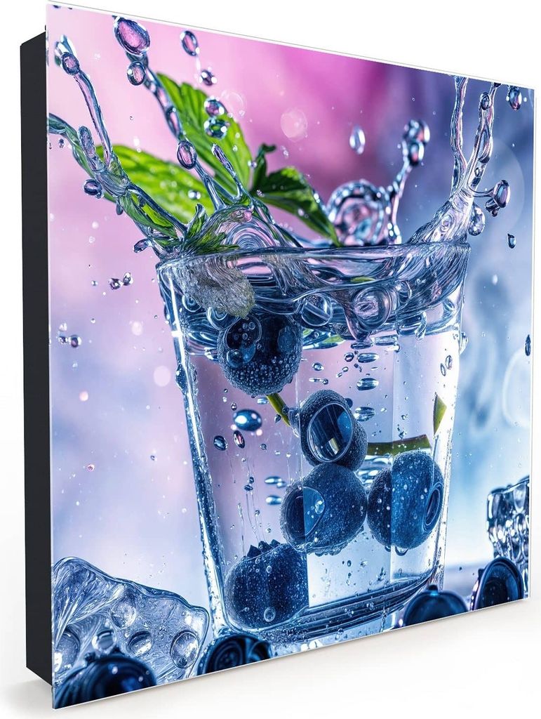 Nachbildung-Schlüsselkasten, Magnetpinnwand und Memoboard mit Glasfront Motiv Erfrischendes Getränk