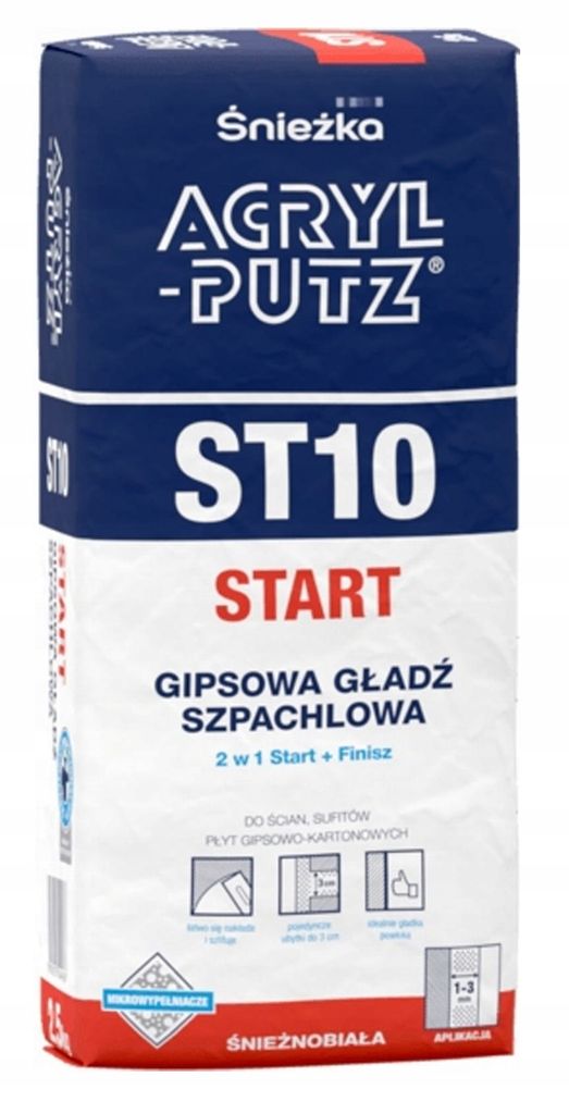 A bag of Gipsspachtelmasse ST10 start.
