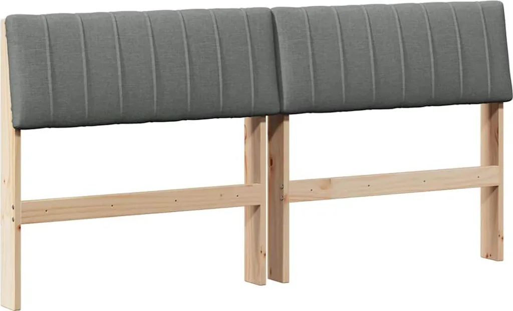 Tête de lit 150 cm pour lit double gris foncé rembourrée vidaXL confort