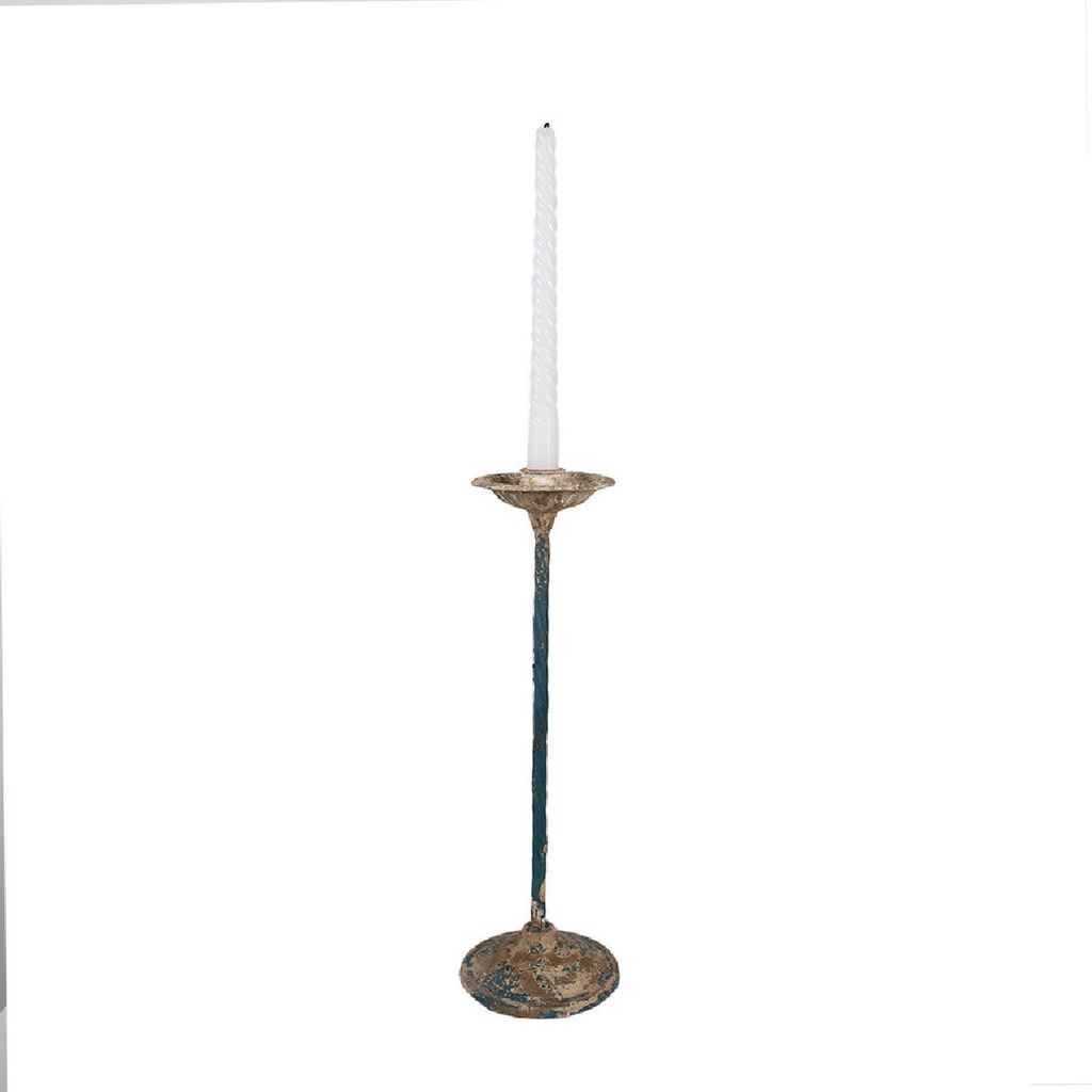 Clayre & Eef Kerzenständer Ø 11x35 cm Beige Metall Produktbild 2