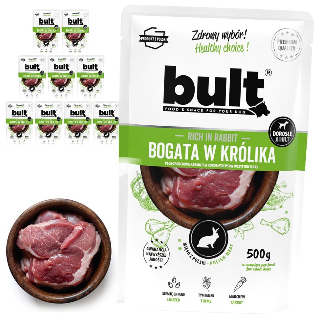 BULT | Hundefutter Kaninchen - Nassfutter Set 10x500g Produktbild 