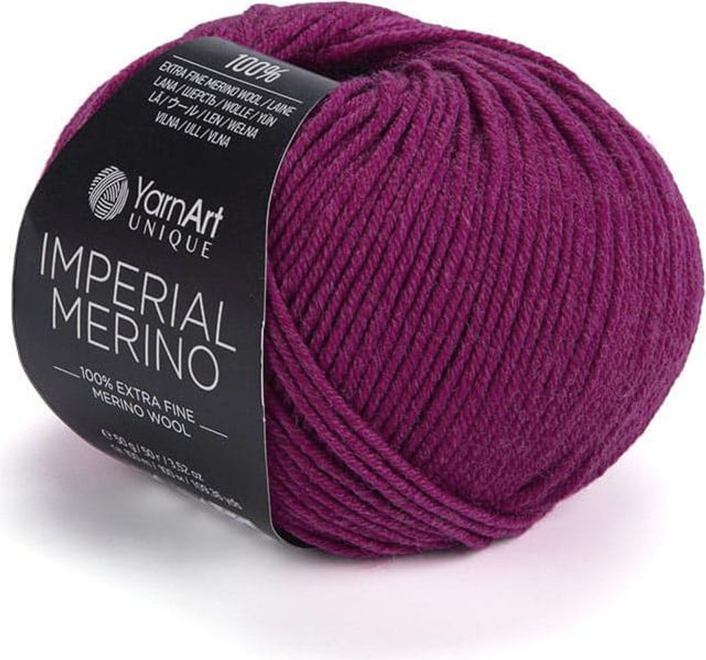 YarnArt Unique Imperial Merino 100% Merino-Wolle, Jeżyna, 100m, Weich & Warm