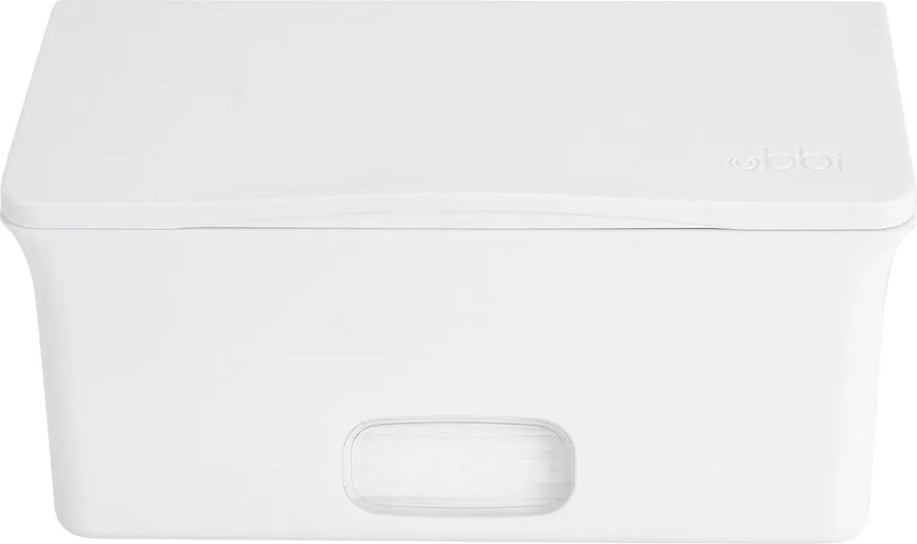 Boîte distributrice de lingettes humides hermétique avec couvercle blanc