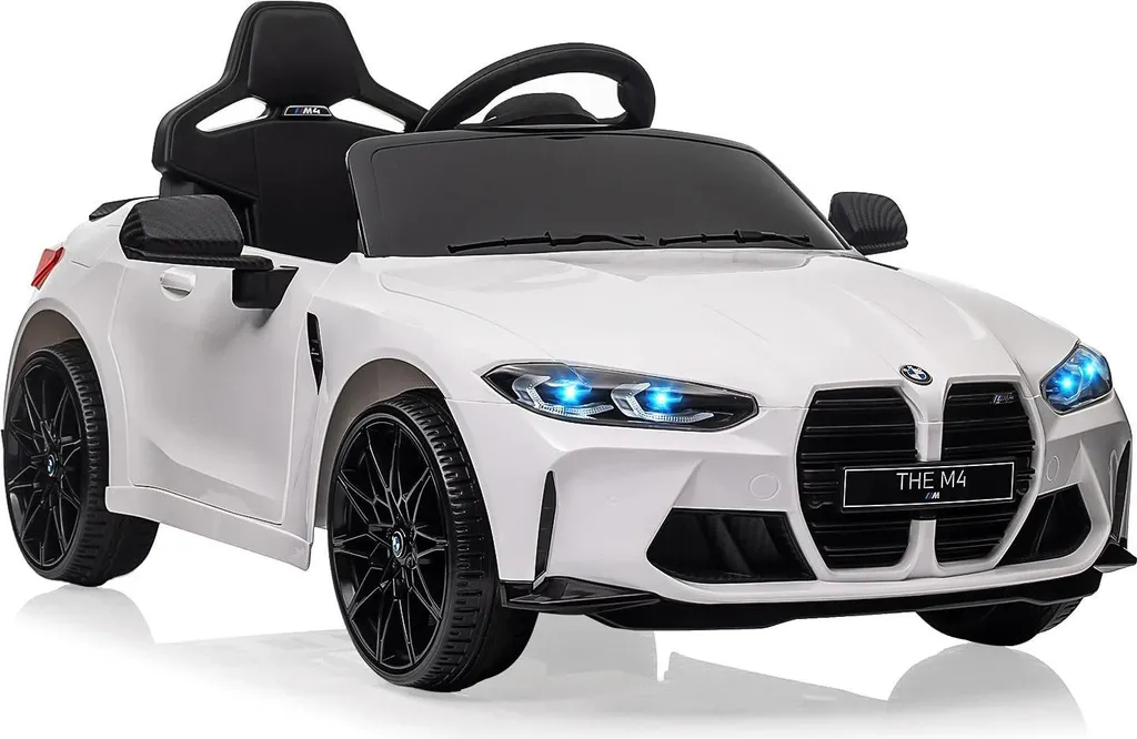 Voiture électrique pour enfant blanc avec télécommande parentale 12V