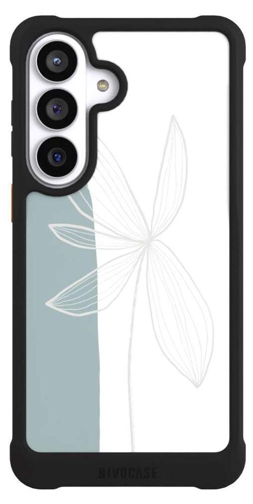 NIVOCASE Hülle für Samsung Galaxy S26+ Stoßfeste Handyhülle NIVOmax Case Schwarz Blume Boho Pastell