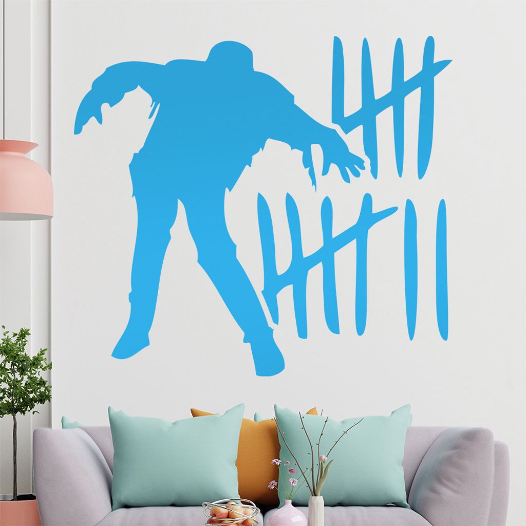 KIWISTAR Zombie Hunter Counter - Liste Treffer Wandtattoo in 6 Größen - Wandaufkleber Wall Sticker - Dekoration, Küche, Wohnzimmer, Schlafzimmer...