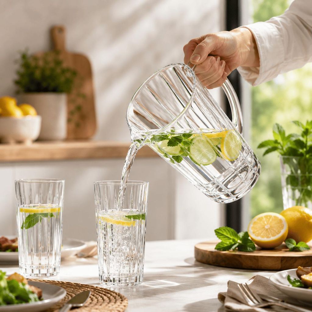 Wasserkrug Wasserkaraffe Hochwertige Glas Karaffe Wasser
