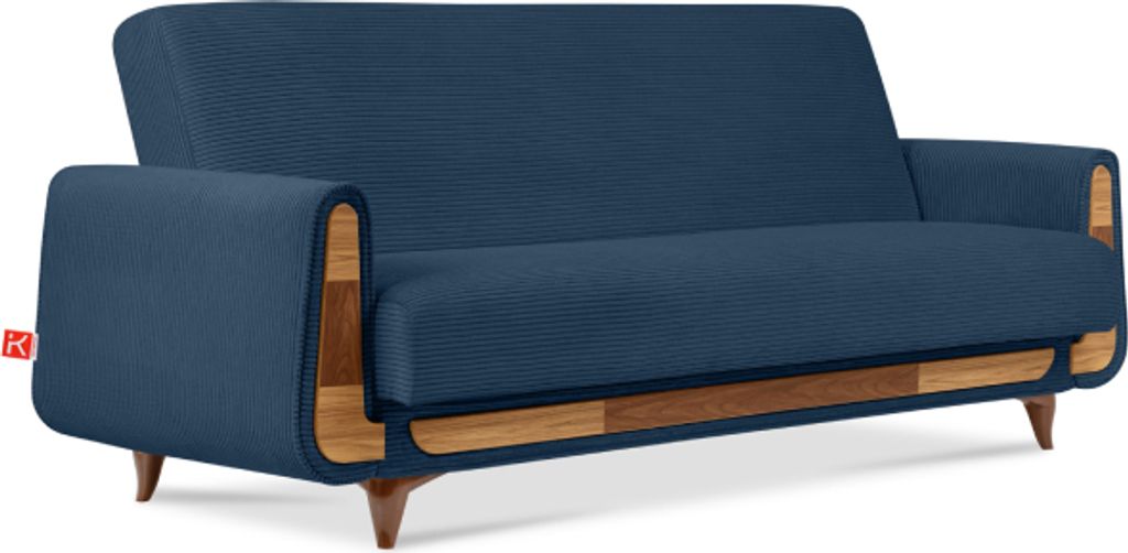 KONSIMO Schlafsofas mit Armlehnen "GUSTAVO II", Marineblau, Produktbild 