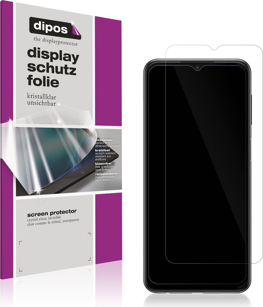 6x Schutzfolie für Samsung Galaxy A23 klar Displayschutzfolie Folie Display Schutz dipos