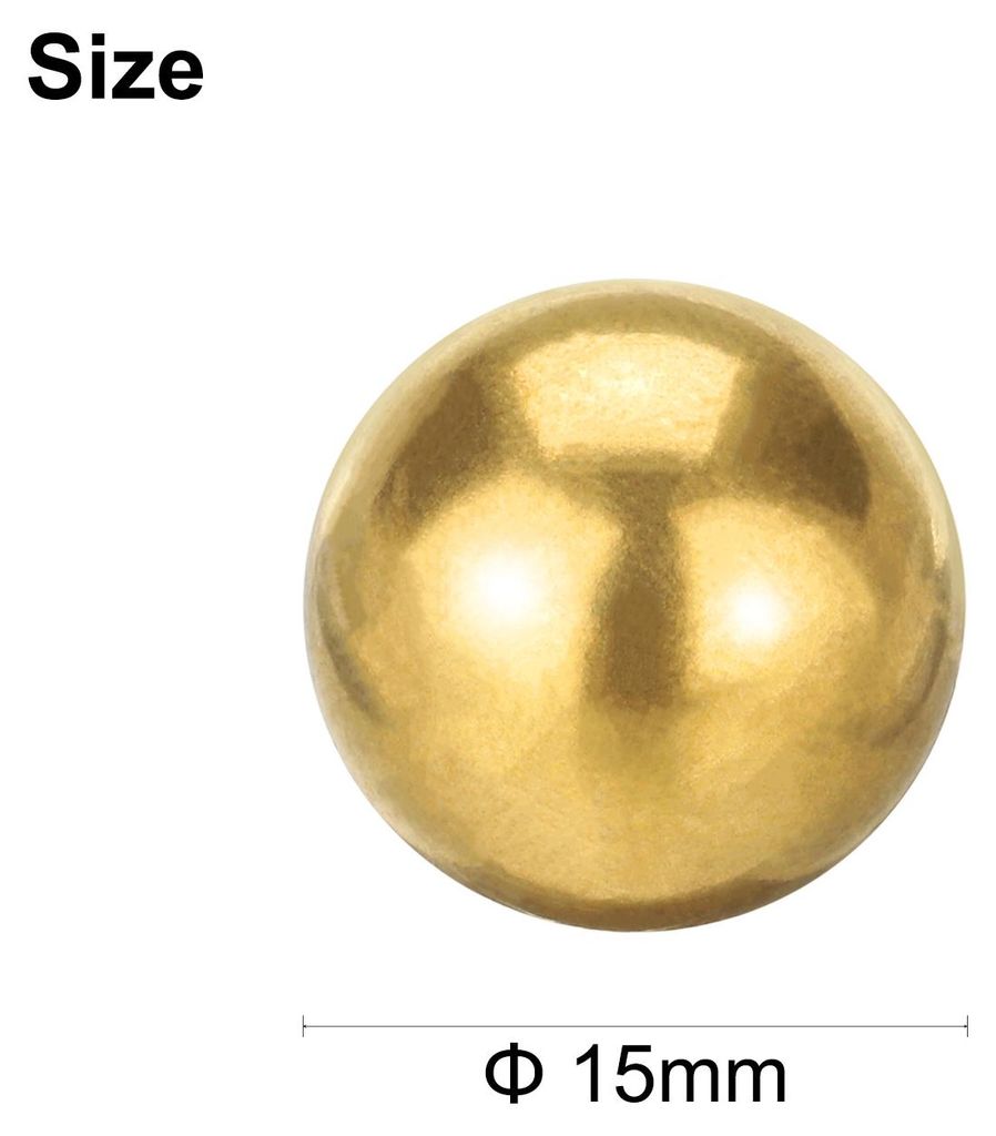 10 Stš¹ck Pr?zisionsmassivmessinglagerkugeln 15mm Industrielle Messingkugeln fš¹r Maschinen, Automobil und DIY (H62 Messing)