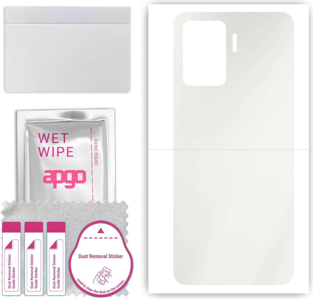 apgo Rückseite Schutzfolie, Matt, kompatibel mit Oppo F19 Pro Plus, Hinten Hydrogel-Displayschutzfolie mit Positionierhilfe, kratzfest, einfache M...