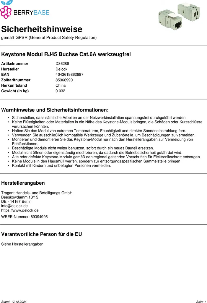 Module RJ45 Cat 6A Anti-Interférence Keystone pour Connexion Stable - 7