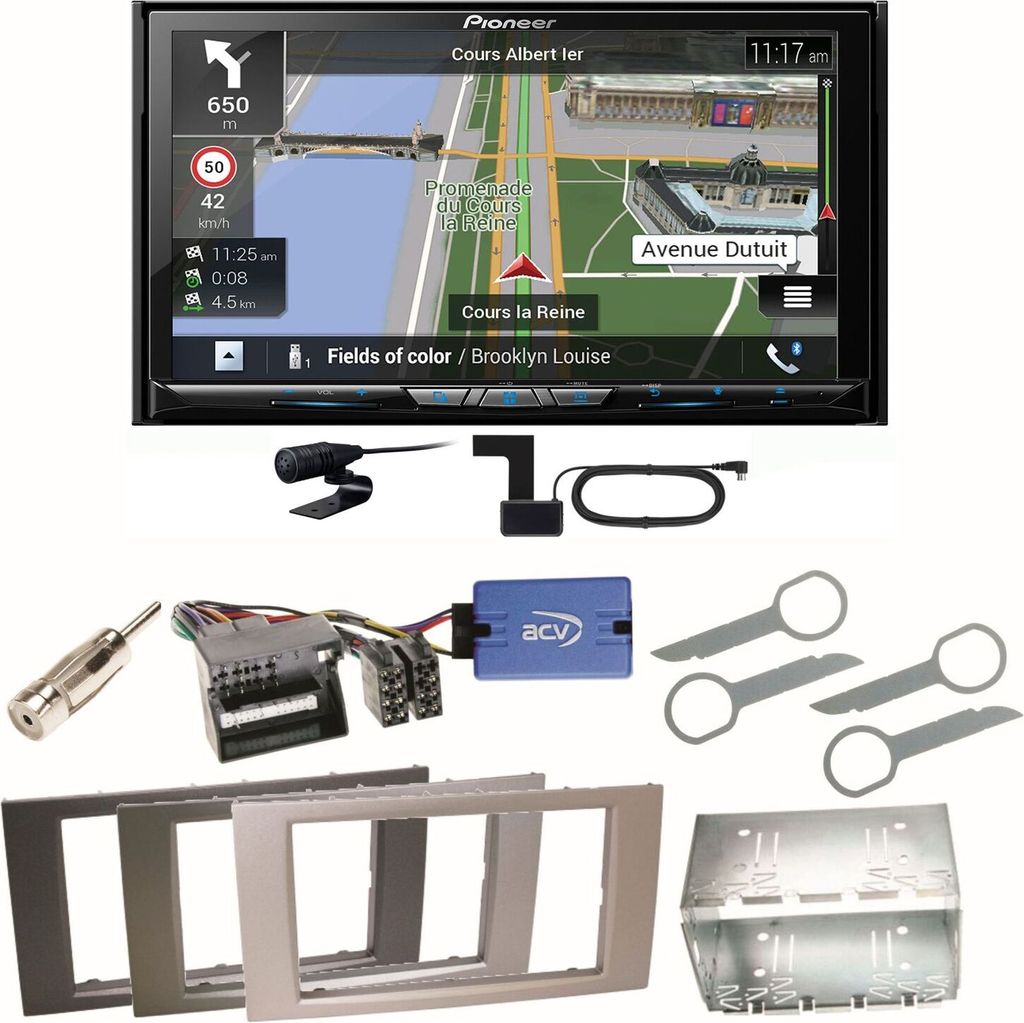 Pioneer AVIC-Z830DAB Bluetooth USB Einbauset für Ford Kuga Fusion Galaxy S-Max