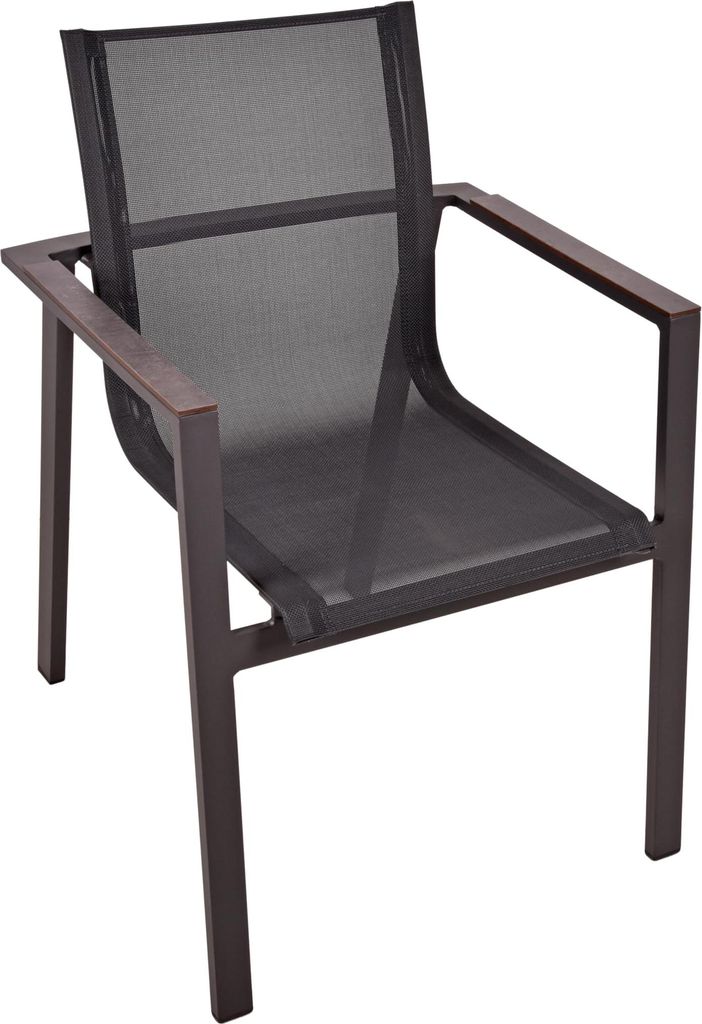 Gartenstuhl 2er Set ILJA - Kunststoff, Schwarz | Stapelstuhl Wetterfest Gartenstühle Outdoor Essstühle