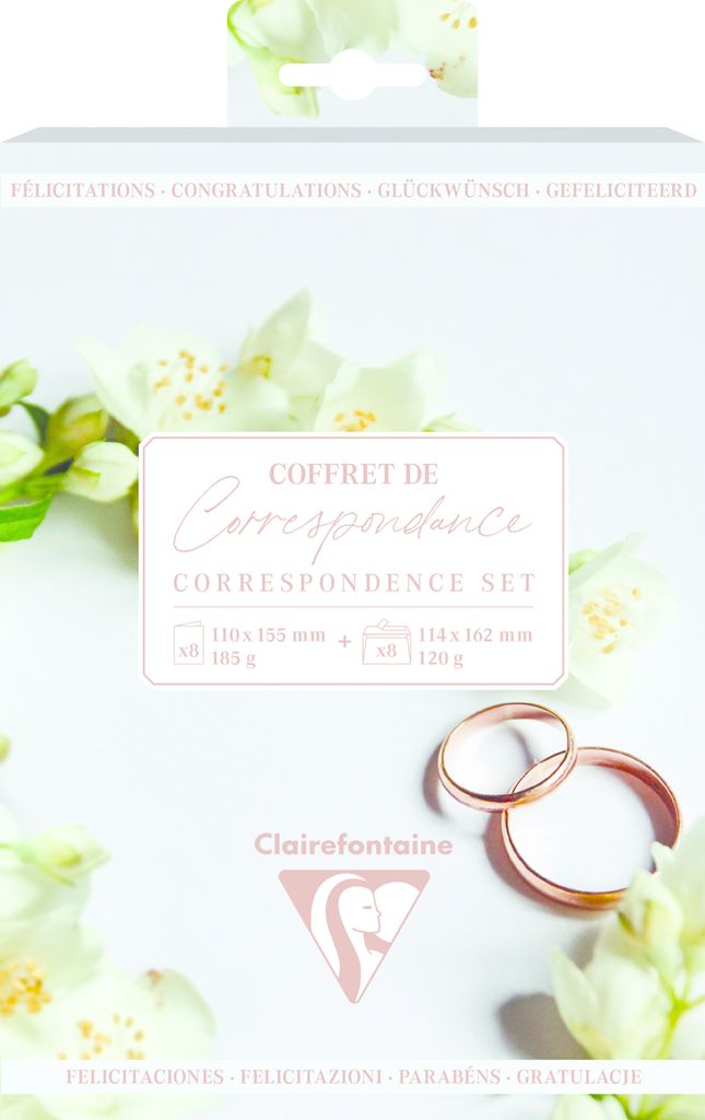 Clairefontaine5x Korrespondenzset Heirat - 81001C