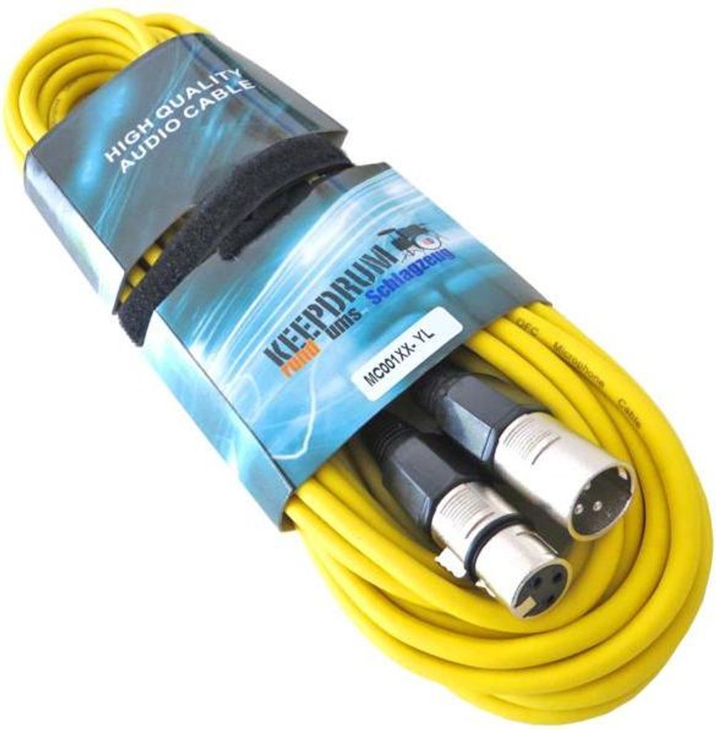 keepdrum MC-001XXYW 10m Mikrofonkabel XLR Gelb