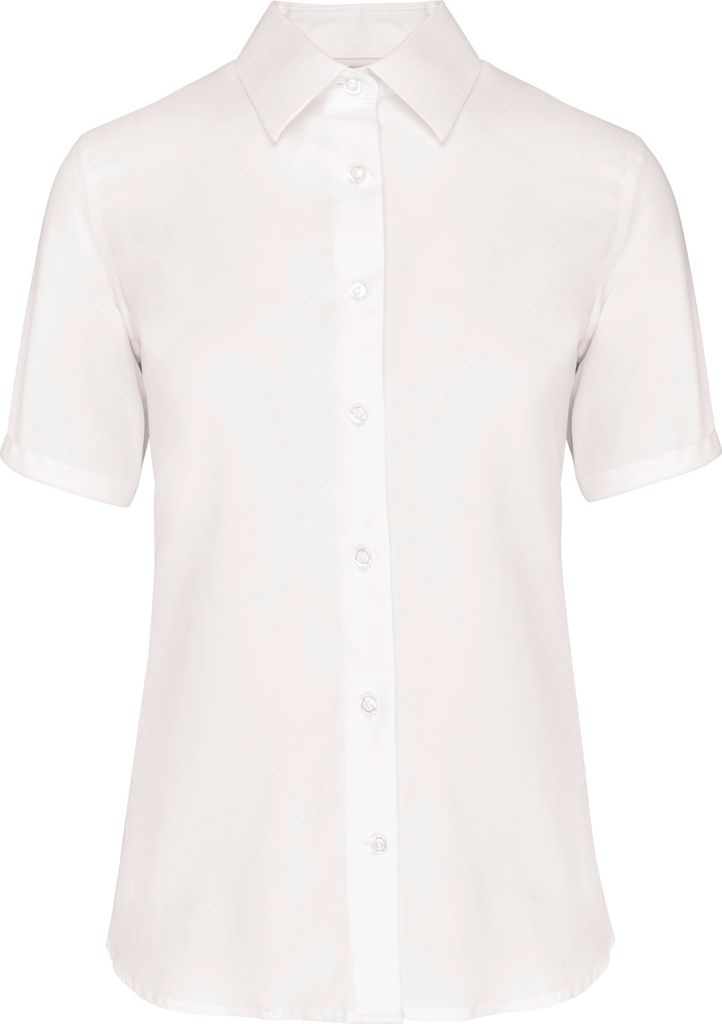 Kariban Damen Kurzarmbluse Bügelfrei