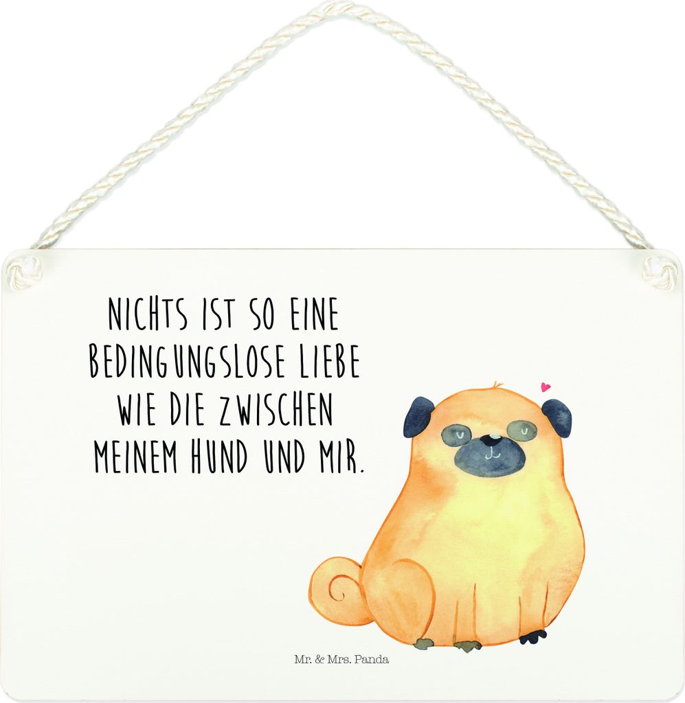Mr. & Mrs. Panda Schild Mops DIN A4 - Weiß - Geschenk, Hund, Liebe, Knuffig, Holzschild, holzbild, Sprüche, kleine aufmerksamkeit, Pure, Türschi...