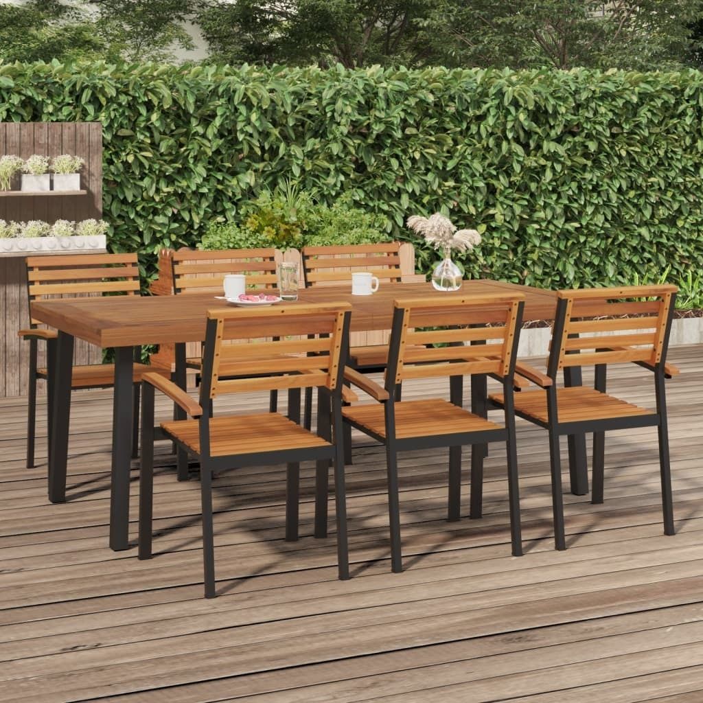 Möbel Gartentisch 200x100x75 cm Massivholz Akazie - Gartentische 319524