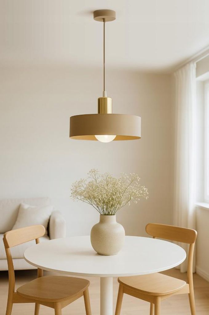 LUXOLAR - LED Pendelleuchte Beige/Gold E27 60W