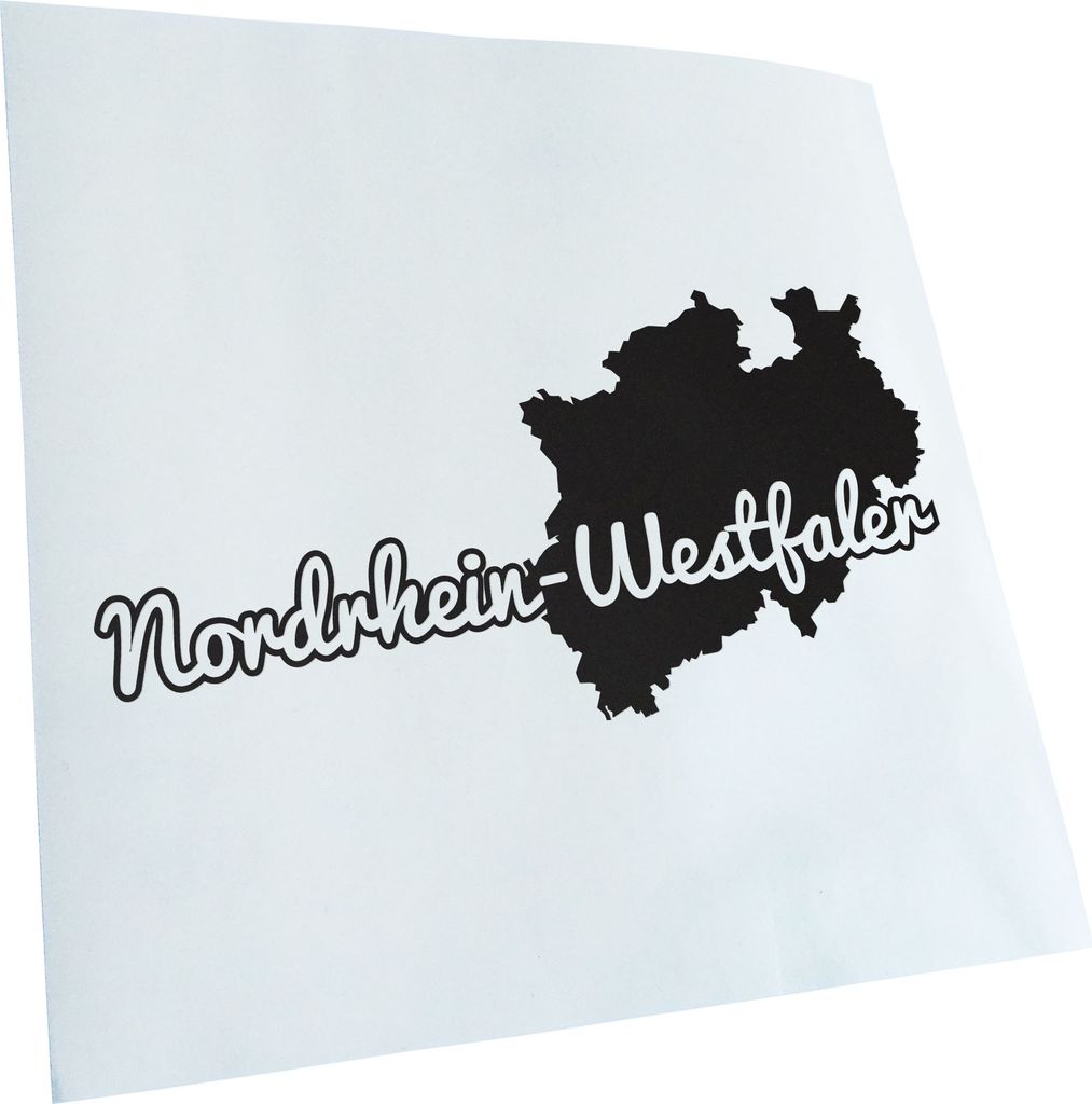 Kiwistar - Autoaufkleber - Nordrhein-Westfale Herkunft - Mattweiss - 20x10cm - Aufkleber für Auto, Laptop, Fahrrad, LKW, Motorrad mehrfarbig JDM D...