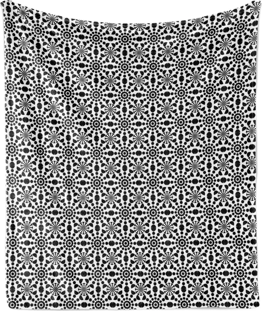 Plaid Contemporaneo ABAKUHAUS 175x230 cm - Design Geometrico Antracite
