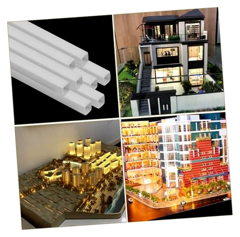 20stücke Hohles Abs Vierkantrohr Langlebige Bastelmaterialien Für Diy- Und Sandtischprojekte Leicht Installierbar Und Vielseitig Einsetzbar