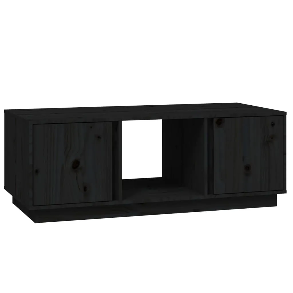 Tavolino SYFAX™ Nero 110x50x40 cm Pino Massello: Stile e Natura