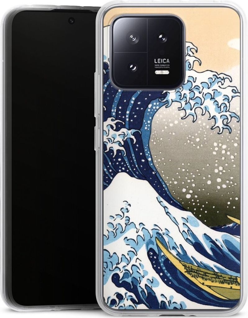 DeinDesign Handyhülle für Xiaomi 13 Silikon Hülle Case Smartphone Schutzhülle Katsushika Hokusai Kunst Die große Welle vor Kanagawa
