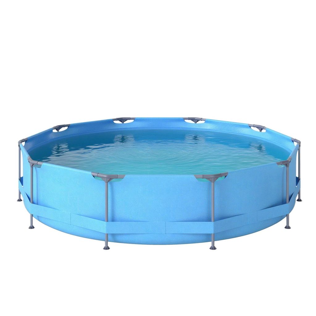 COSTWAY Pool-Set mit Filterpumpe, 360 x 360 cm, Aufstellpool rund, Swimmingpool Komplettset groß, Swimming Pool für Garten