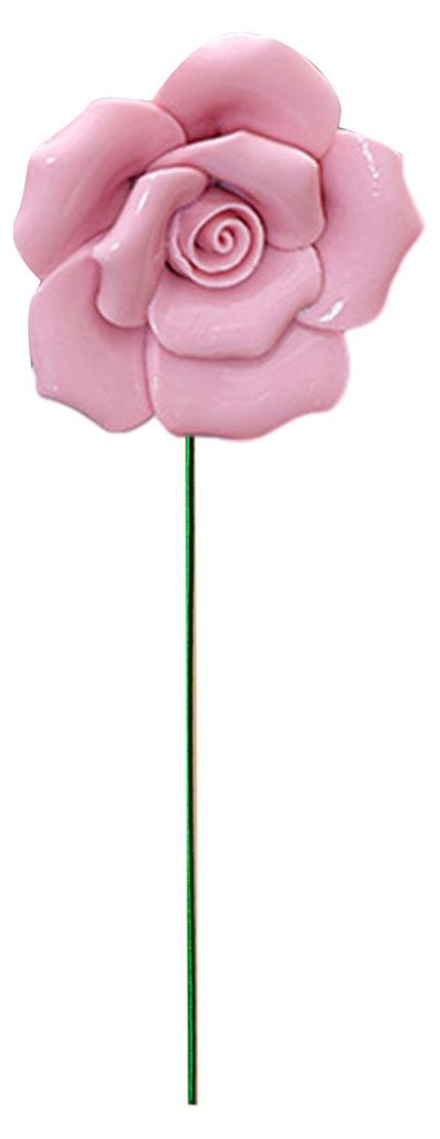 Keramikblume mit Stiel, realistische, handgefertigte Kunstblume, Vase für Zuhause, Büro, Wohnzimmer, farbenfrohe Dekoration aus künstlichen Blüten