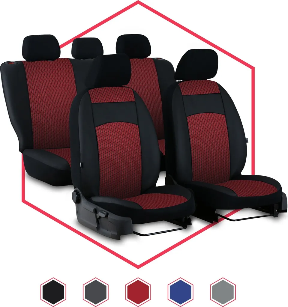Coprisedili Fiat Fiorino Rosso Set 3 Pezzi Universali - Alta Qualità