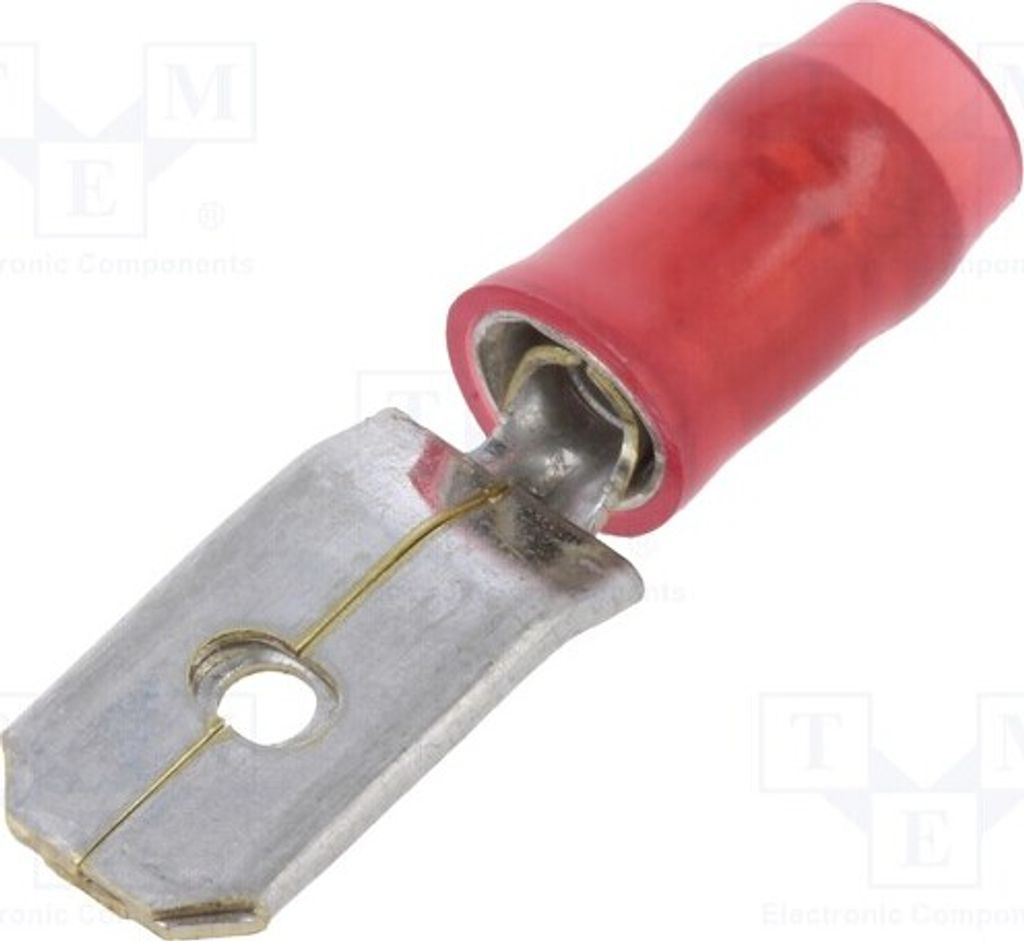 2x Verbinder: flach 6,3mm 0,5÷1mm2 männlich 0,8mm für Leitungen 140896-2 Isoliert