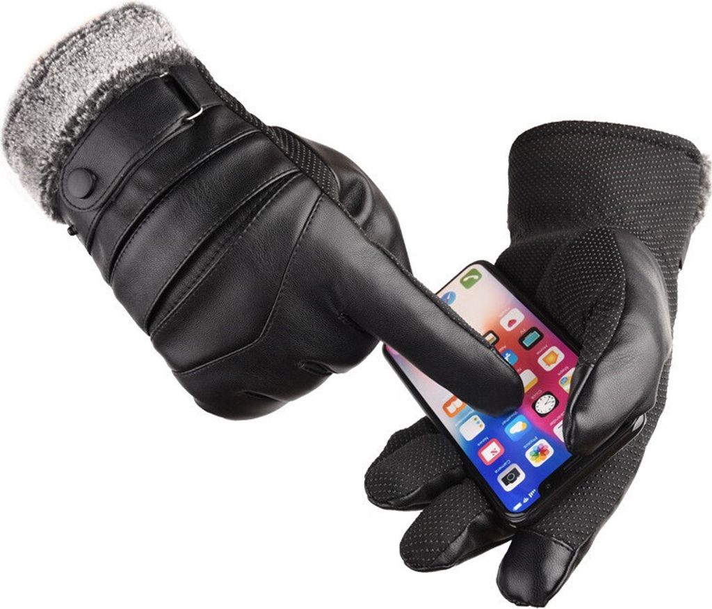 INF Warme Winterhandschuhe für Touchscreens (1 Paar) Schwarz