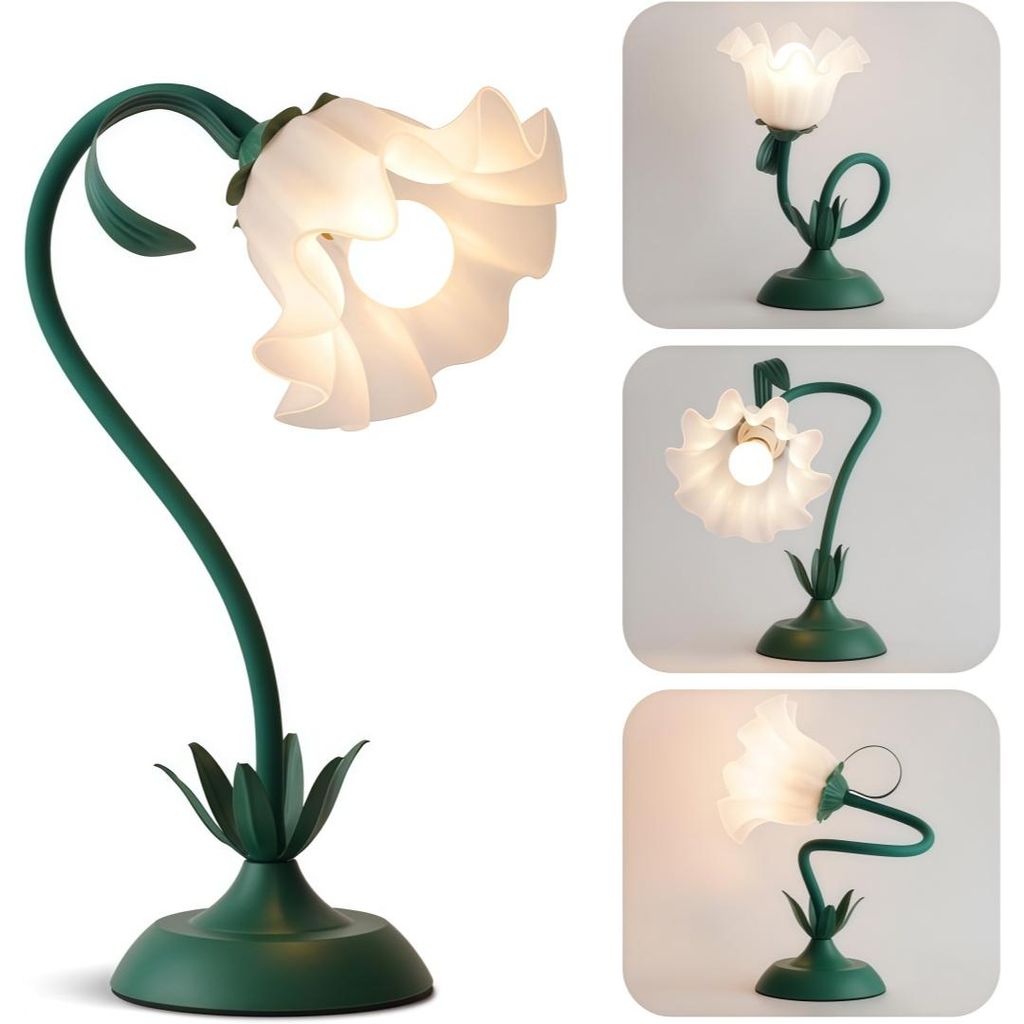 Blumen-Tischlampe, DIY-Formen Verfügbar, LED-Leselicht, Vintage-Blumen-Nachtlicht mit 3 Farbmodi, Nachttischlampen für Wohnzimmer, Schlafzimmer