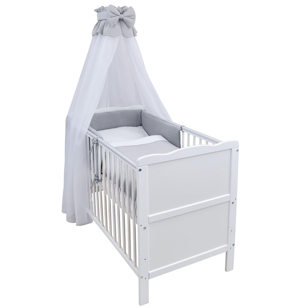 Baby-Delux Babybett Kinderbett Jack Umbaubar 140x70 Weiß Produktbild 