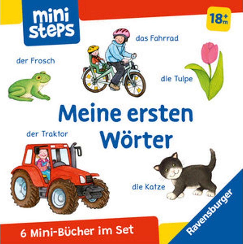 ministeps: Mein erster Bücher-Würfel: Meine ersten Wörter Produktbild 