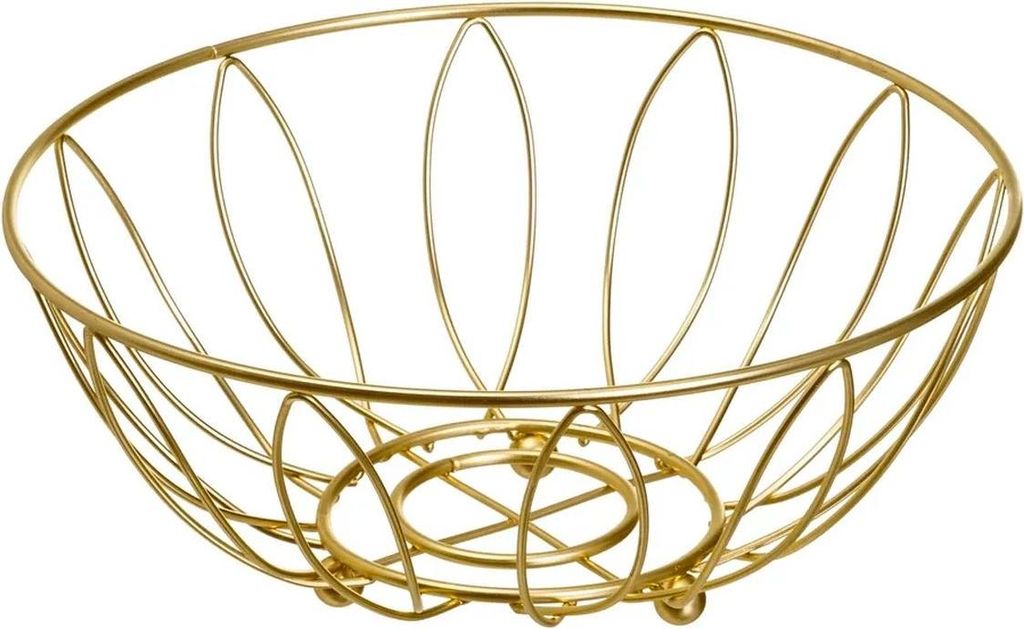 HowHomely | Schale - Schüssel - aus Metal - Farbe gold - 26 x 26 x 11 cm - Elegant und Glamour