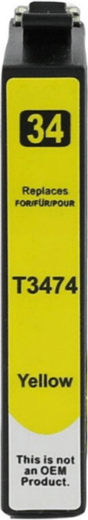 XXL Tintenpatrone kompatibel mit Epson T3474, T34XL Yellow - Passend für Epson WorkForce Pro WF-3720 DW, WF-3720 DWF, WF-3725 DWF