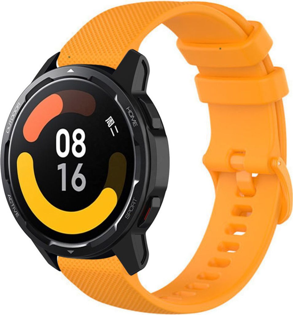 Strap-it Xiaomi Watch S1 Luxus-Silikonarmband (Orange)