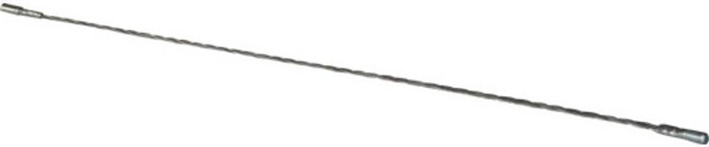 A long, thin metal rod with connectors on both ends, presented against a white background.