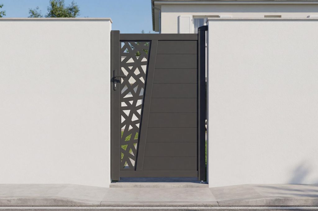 Tor 1m CERVINA RUIVO H.160cm graues Aluminium
