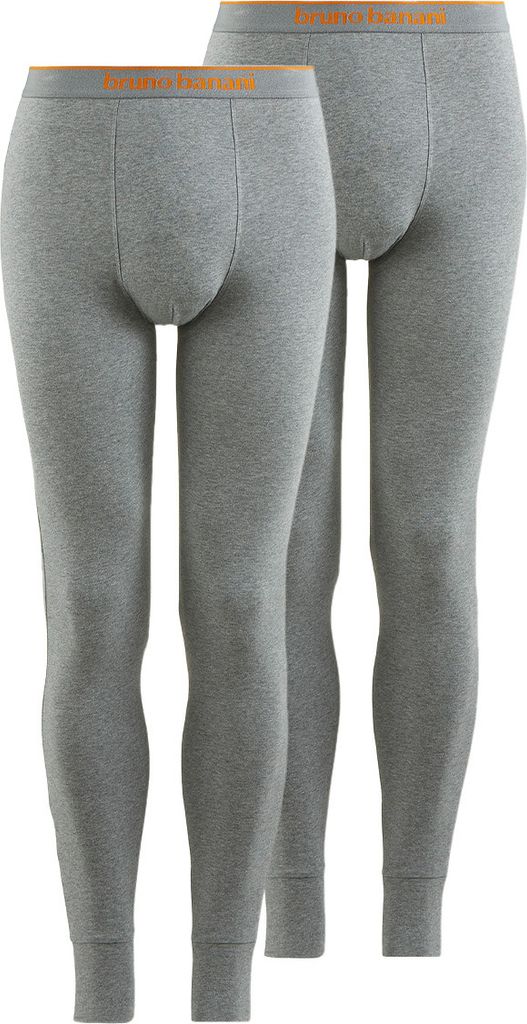 Bruno Banani 2er Pack WARM UP Lange Unterhose Bequeme lange Unterhose in perfekter Passform, Mit Markenschriftzug am Bund, Ideal für Outdoor-Freiz...