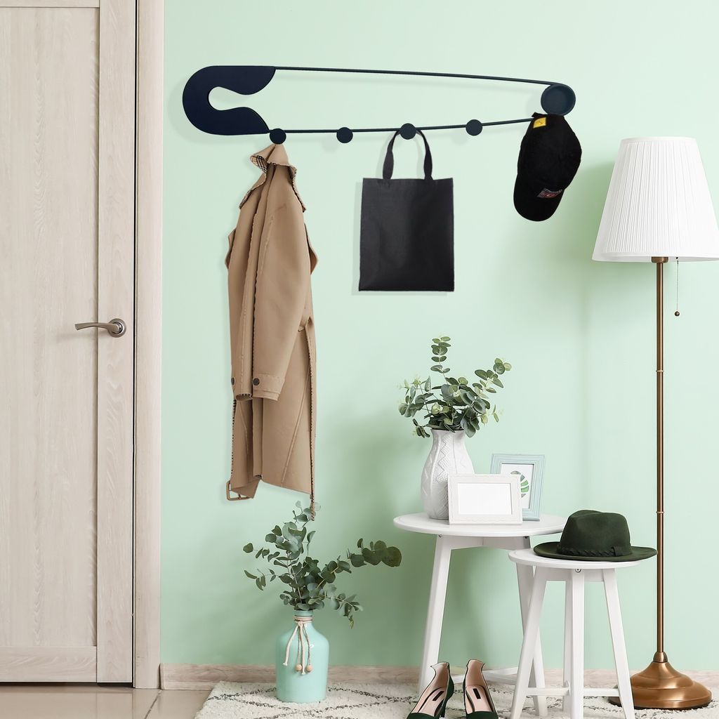 Wallity, Devran, Wandhaken aus Metall, Mehrfarbig, 100 % METALL, 60 x 11 cm