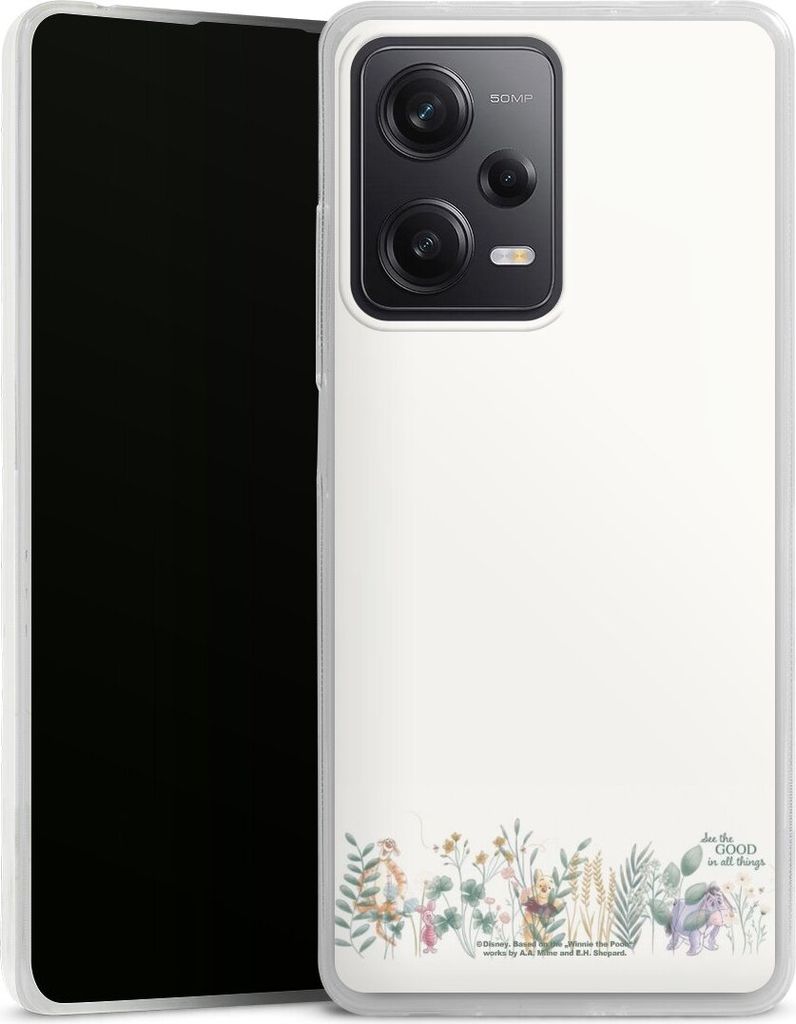 DeinDesign Slim Hülle für Xiaomi Redmi Note 12 Pro 5G Silikon Case Ultra Dünn Handyhülle Disney Winnie Puuh Eukalyptus