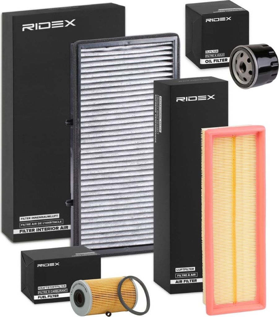 RIDEX Filterset Inspektionspaket Filtersatz für OPEL Vivaro A Kastenwagen (X83) Vivaro A Combi (X83) Vivaro A Pritsche / Fahrgestell (X83) für RE...