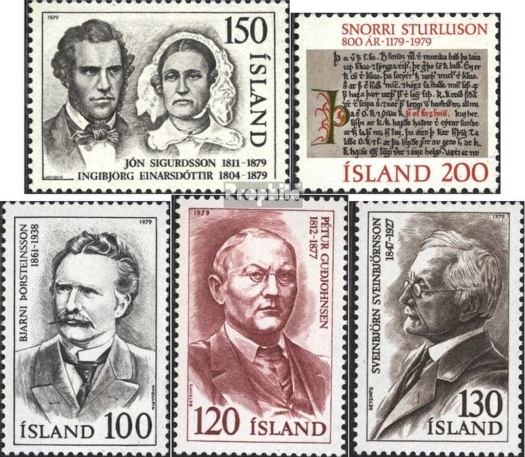 Briefmarken Island 1979 Mi 545,546,547-549 (kompl.Ausg.) gestempelt Geschichtsforscher